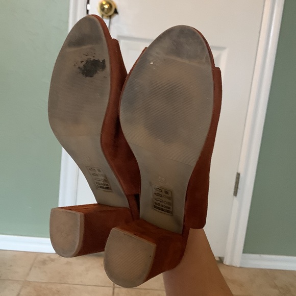 Rust Brown Open Toe Heel - Picture 4 of 5